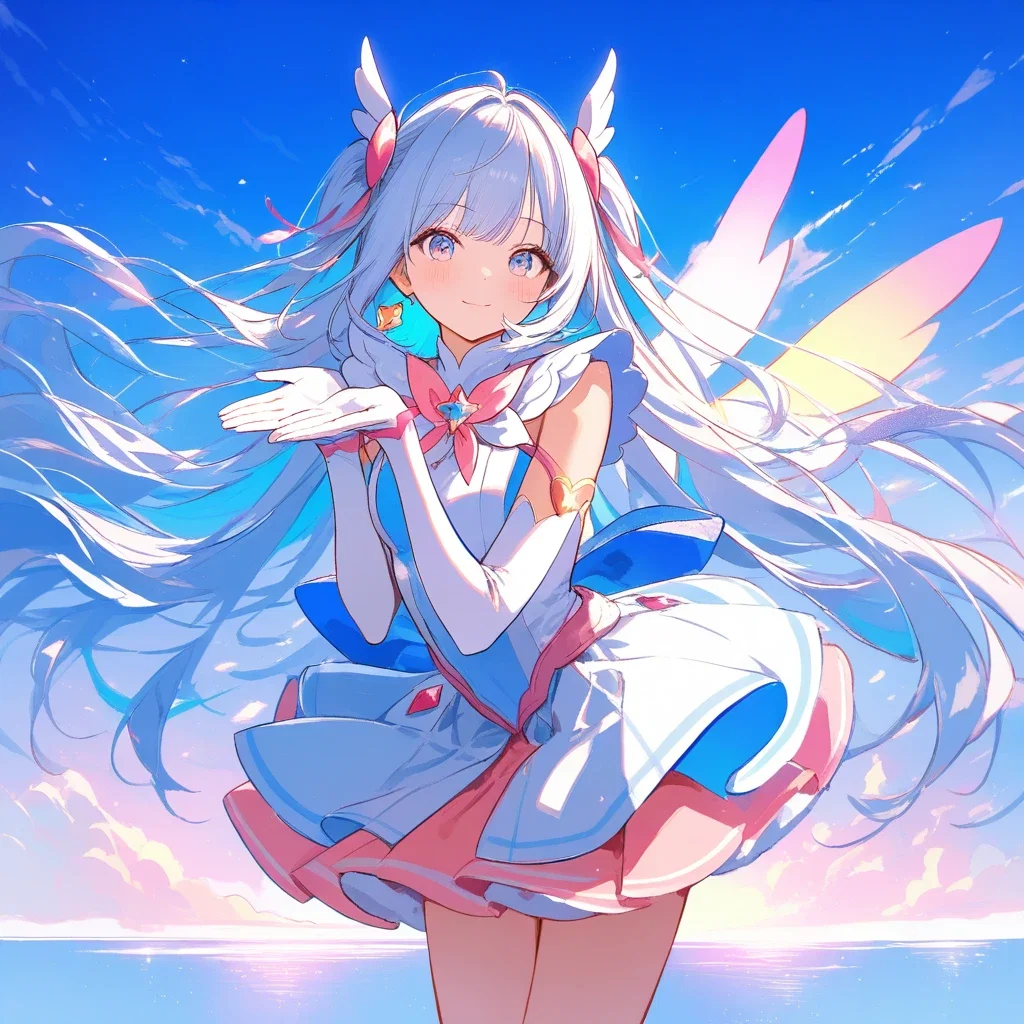 magical girls painting palms up