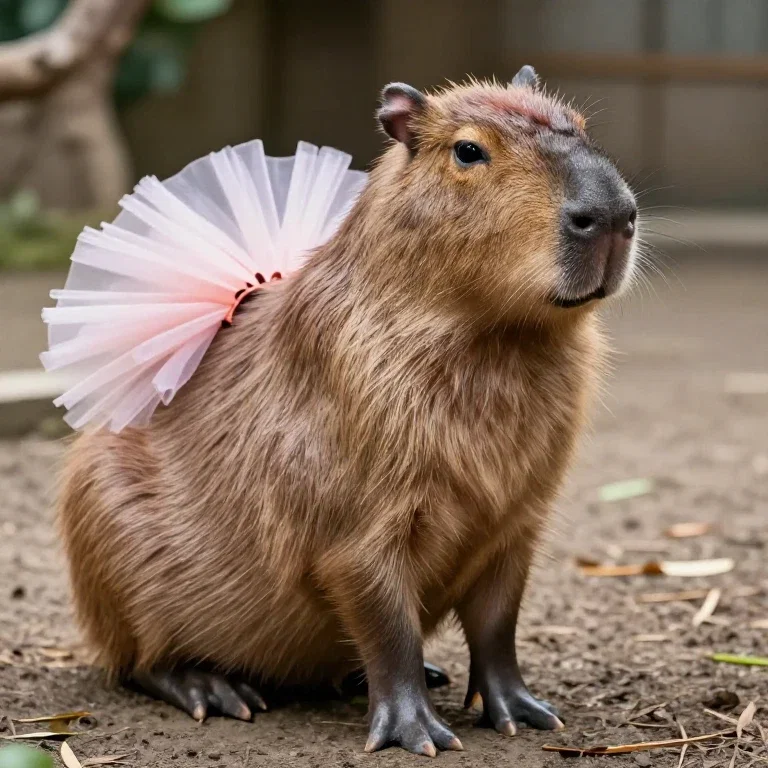 capybara in tutu