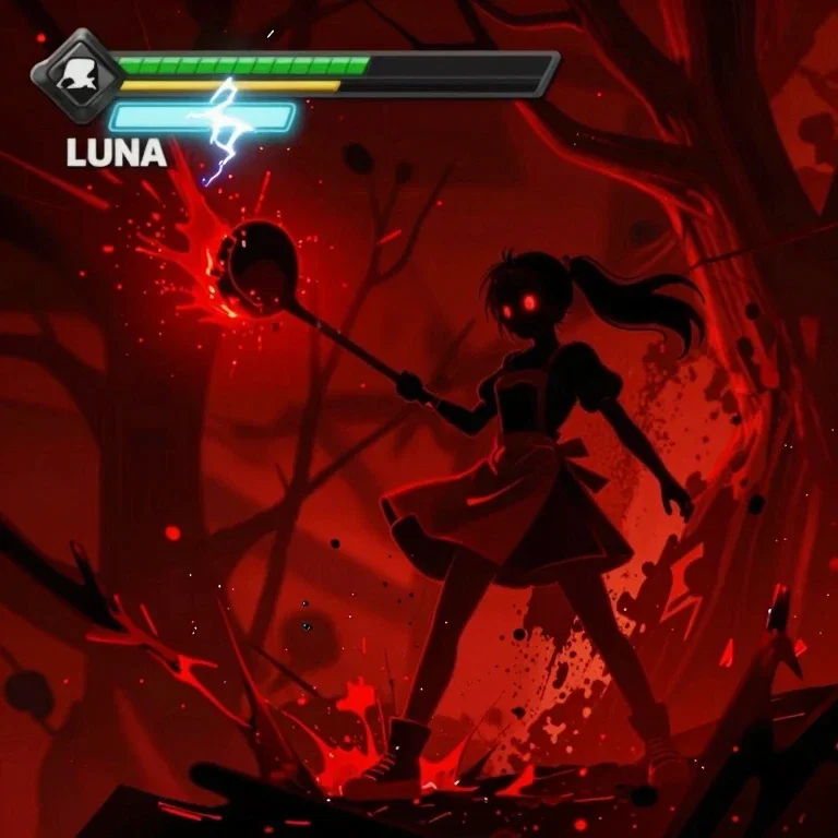 hyper realistic dark fantasy character luna