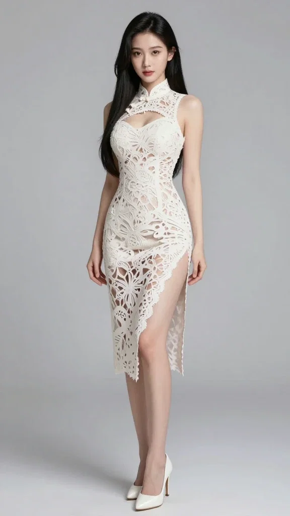 tang dynasty beauty qipao