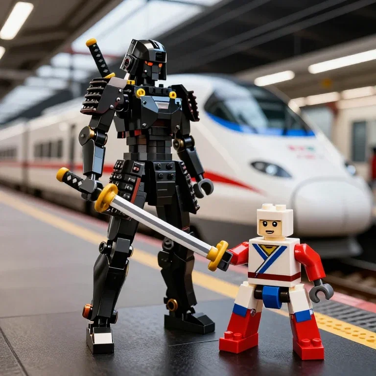 samurai robot sword futuristic armor