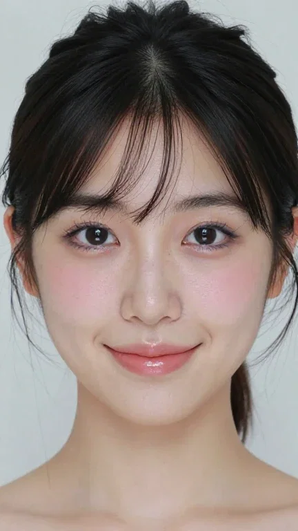 japanese woman natural makeup close up