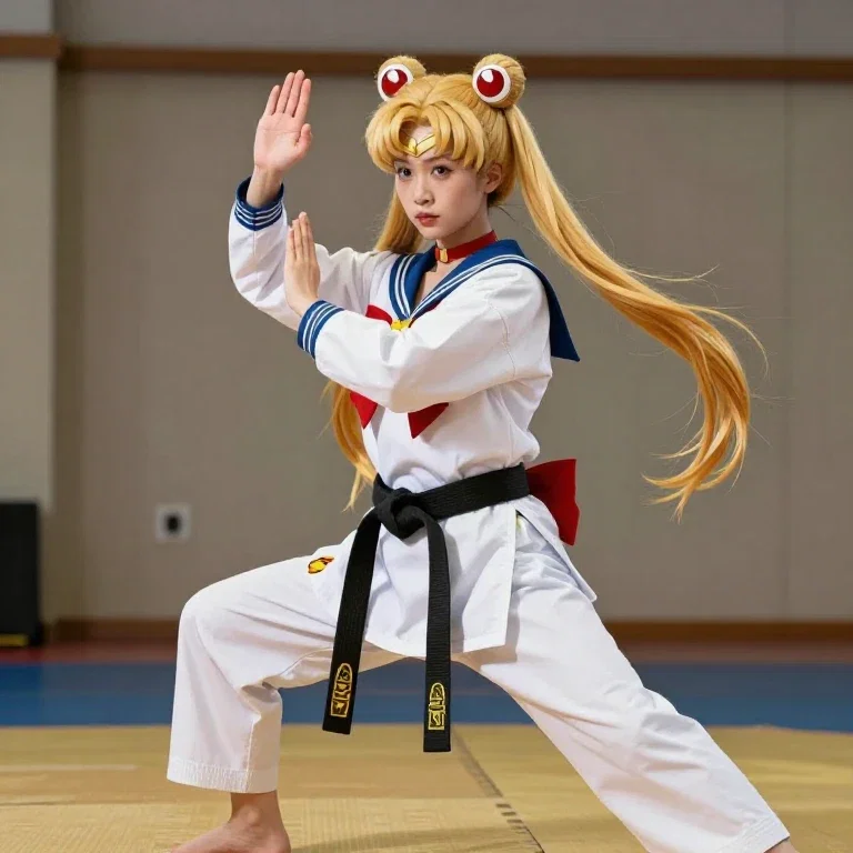 japanese sailor moon fan karate