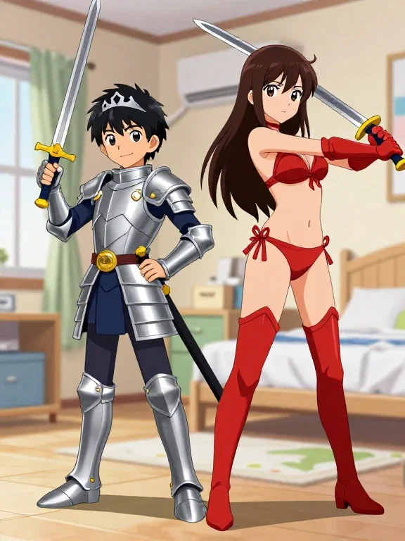 fantasy prince and warrior pose