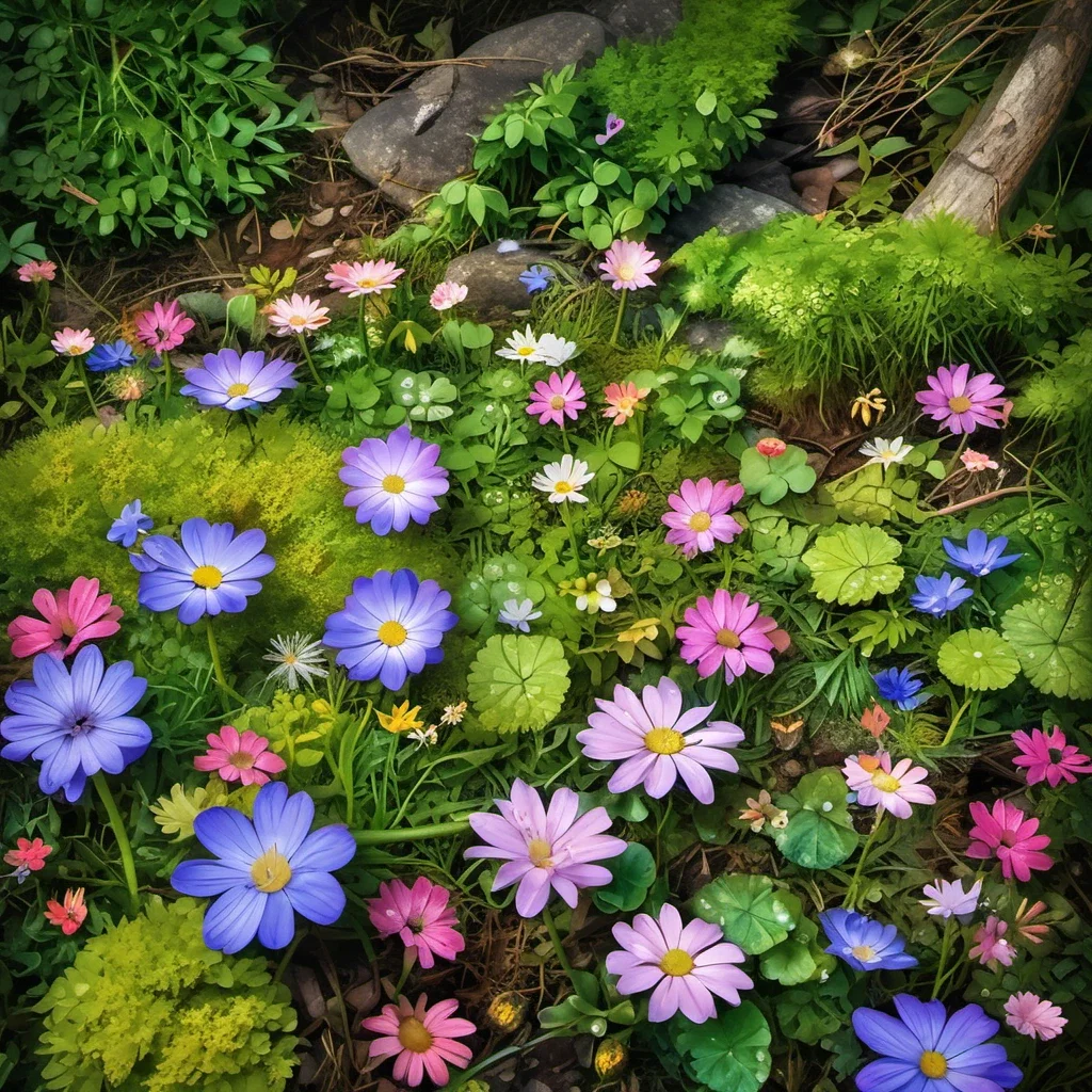 fantasy meadow macro photography detailed
