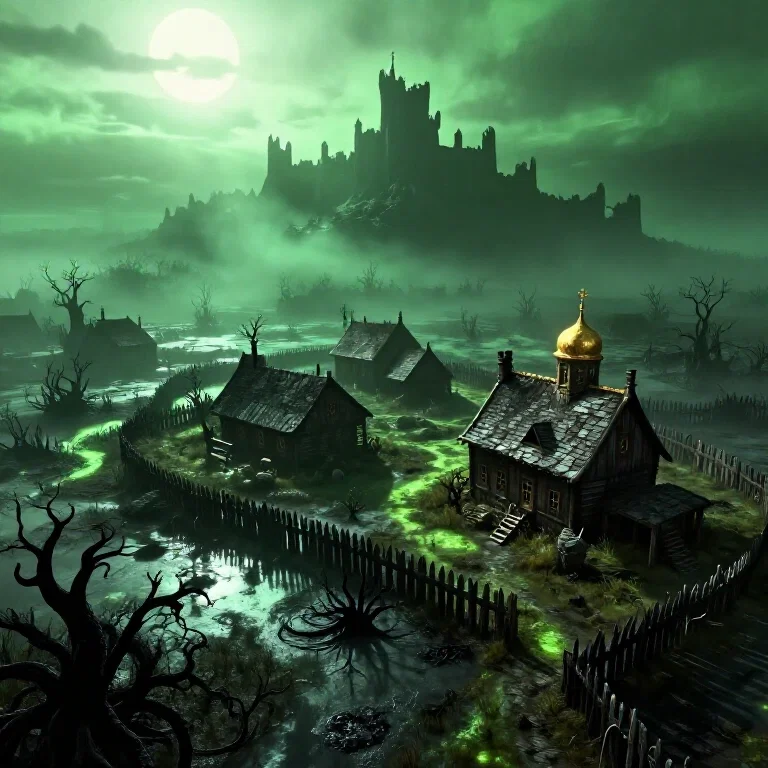 dragon age blighted village aerial shot