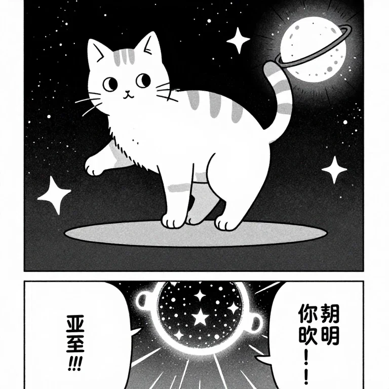manga cat in space