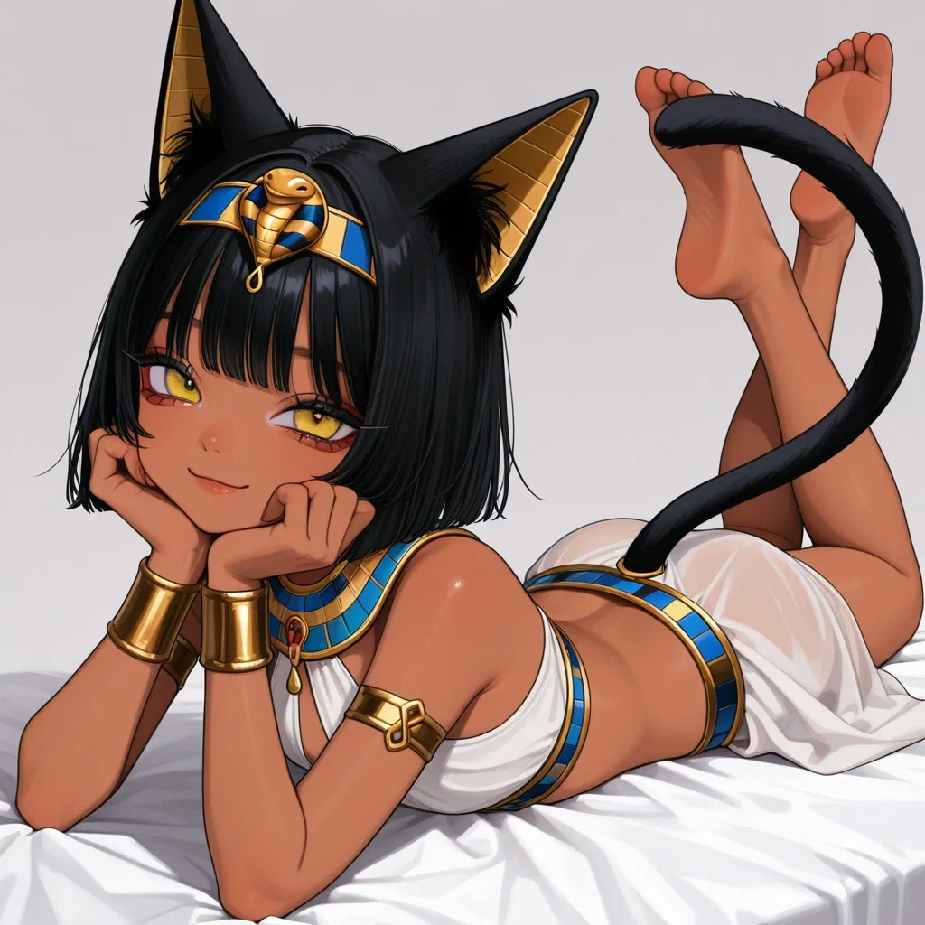 egyptian girl with cat ears