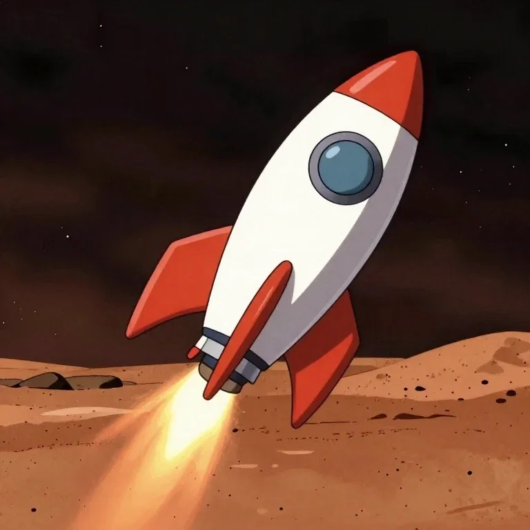 rocket on mars