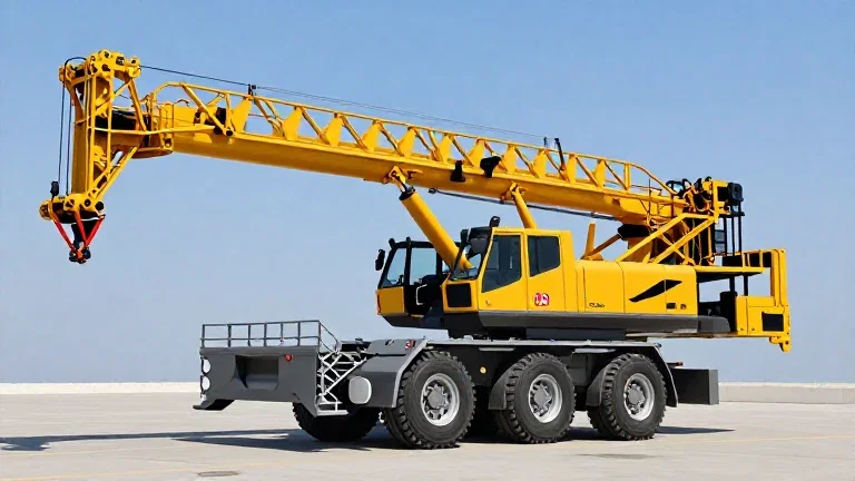 yellow all terrain crane