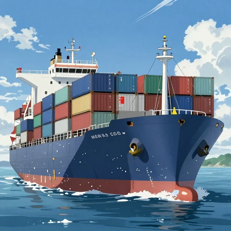 container ship at sea