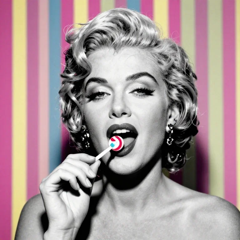 warhol like portrait candy samples