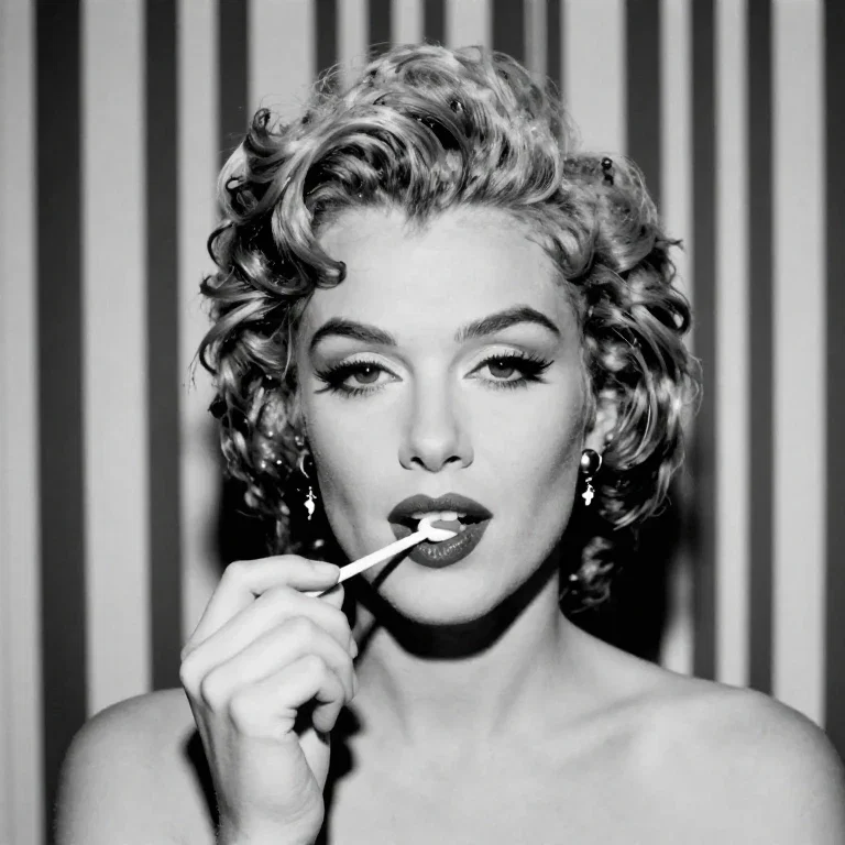 warhol candy samples black white stripes
