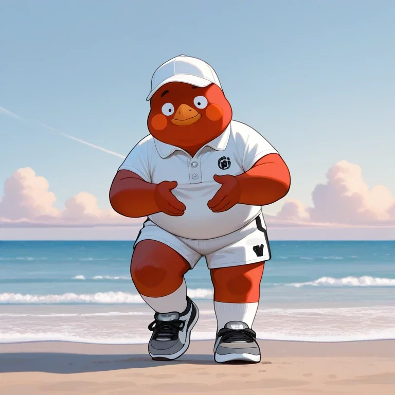chubby boy smiling at beach