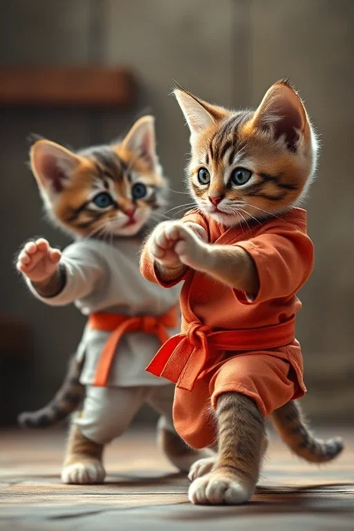 子猫の格闘家