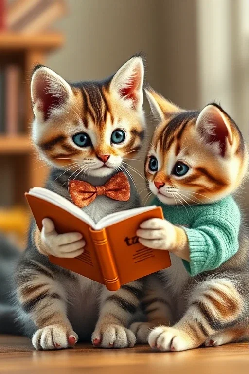 なかよし子猫は勉強中