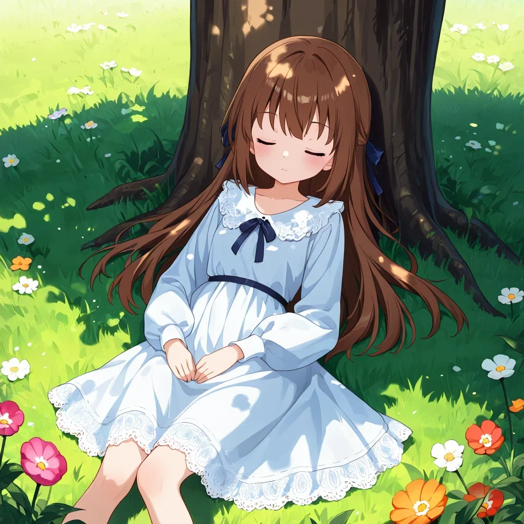 木陰で昼寝
