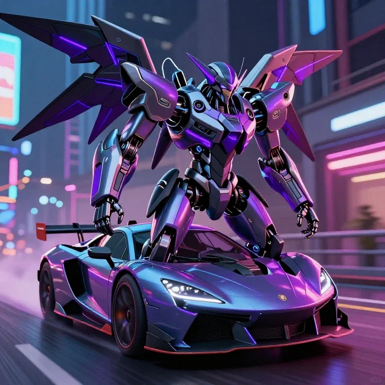 ロボットと融合したスーパーカー