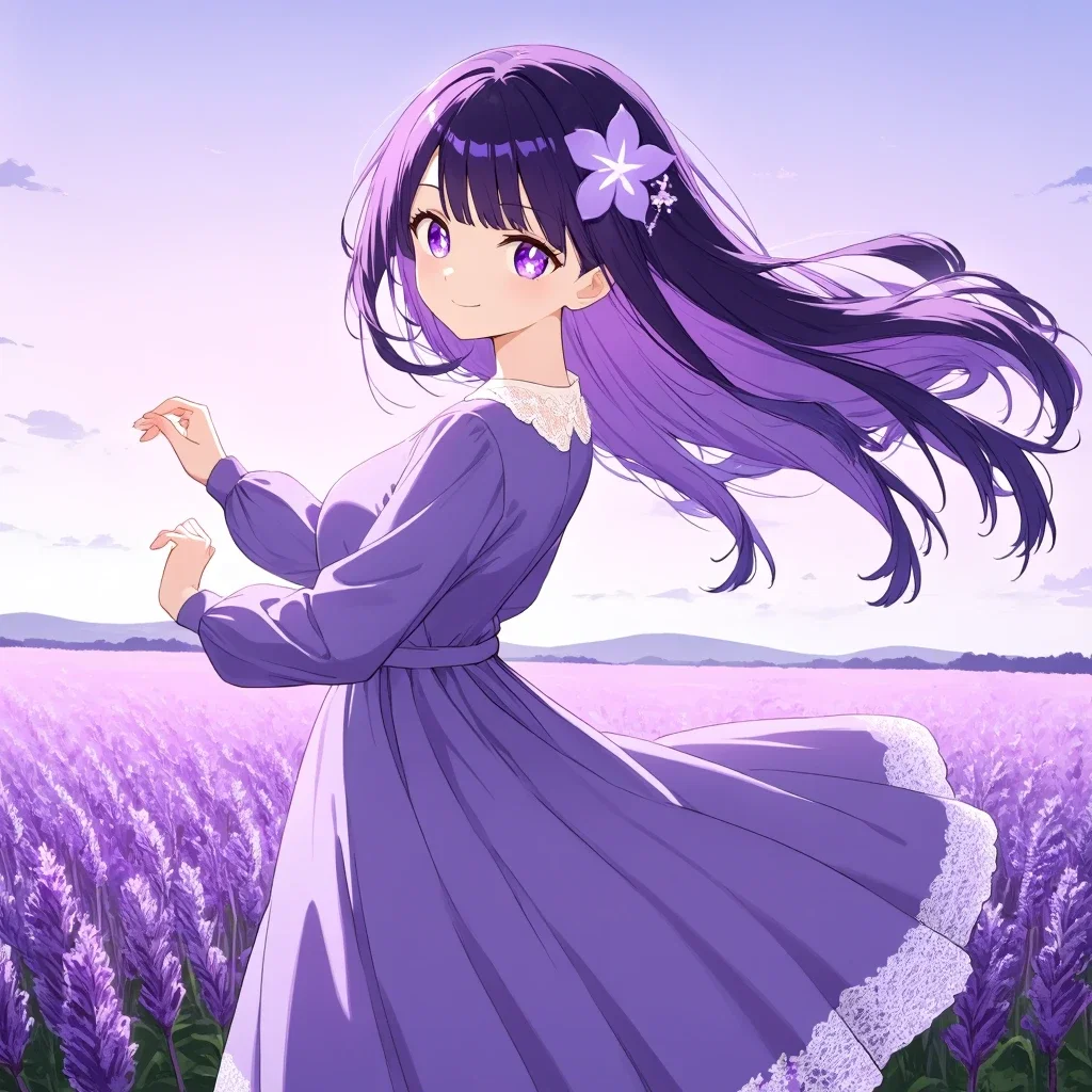再来のラベンダー少女