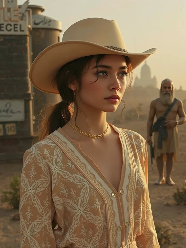 Beautiful actual cowgirl
