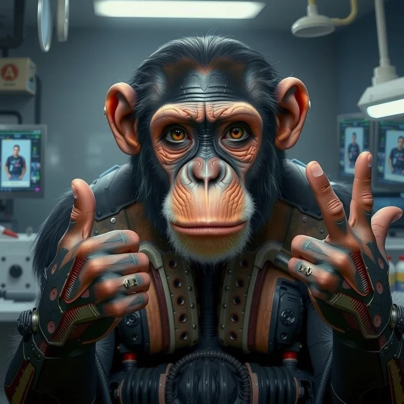 chimpanzé Savant Futuriste