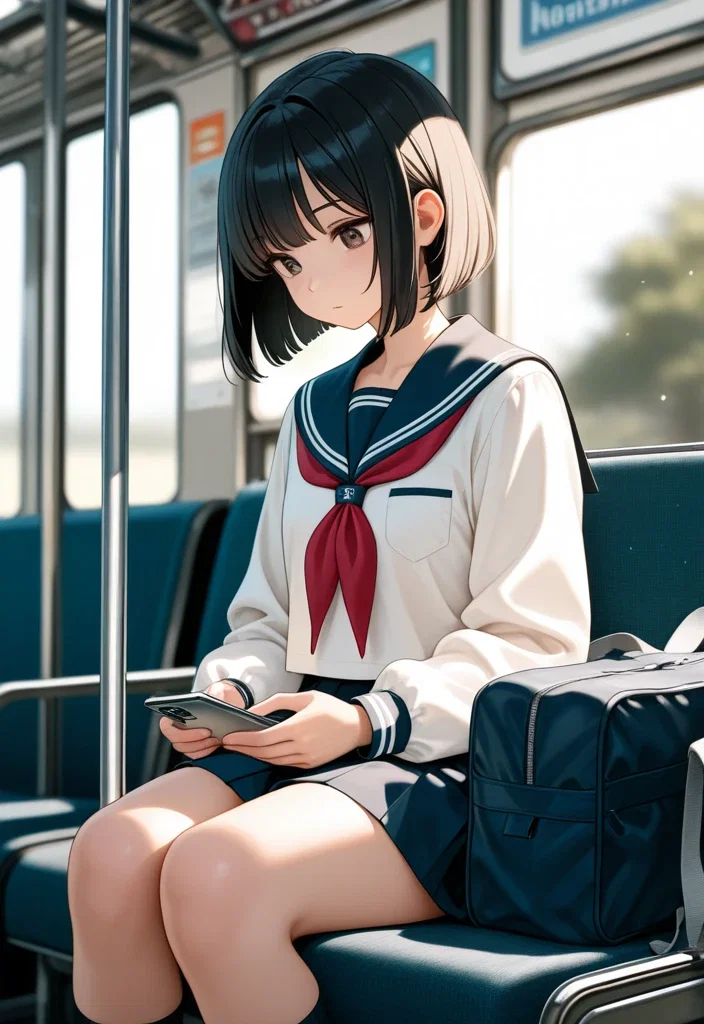 「電車内にて」