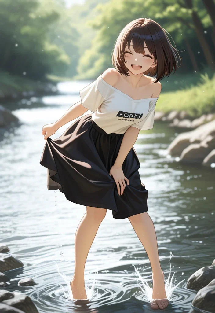 「つめたーい！」