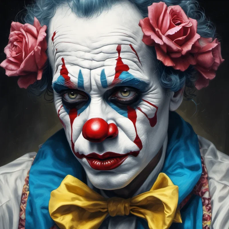 Clown aux Roses Mélancolique