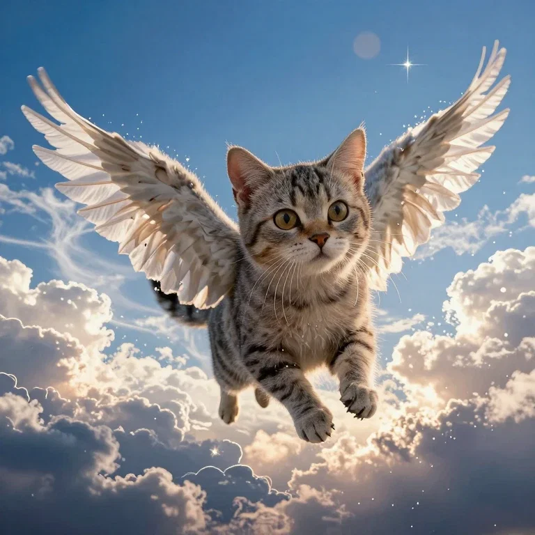 空を飛ぶ猫