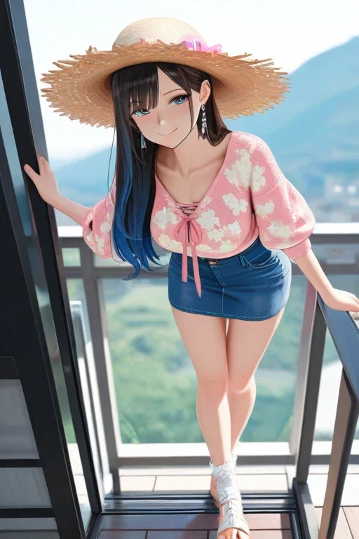 麦わら帽子の女性v1