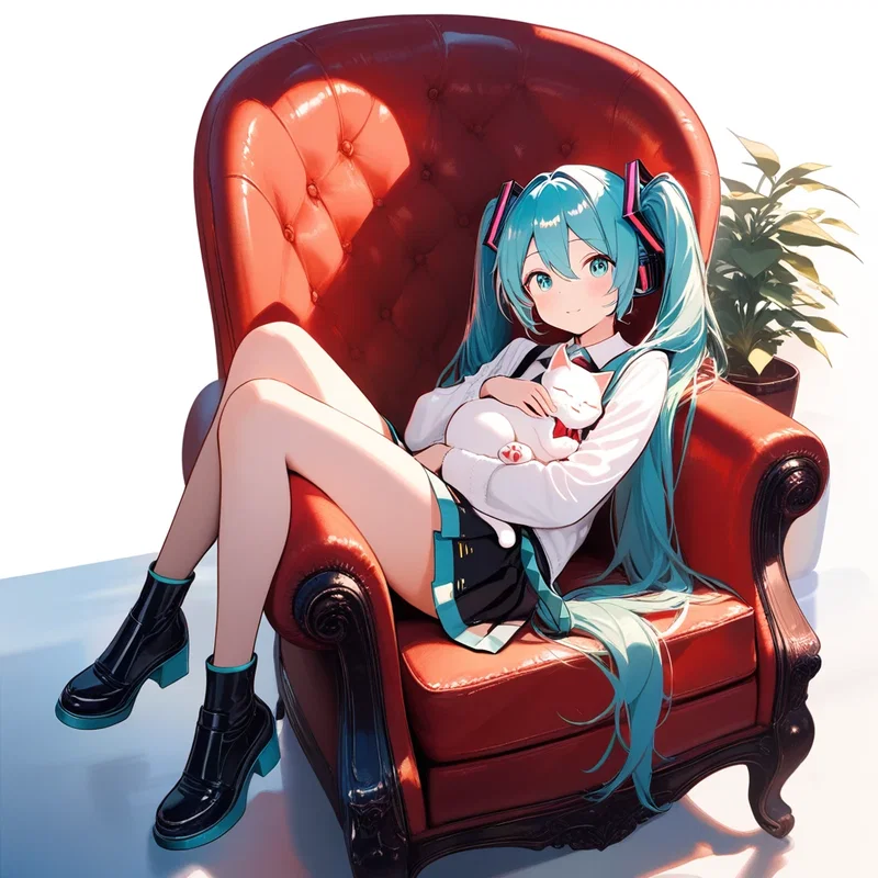 ミクと猫