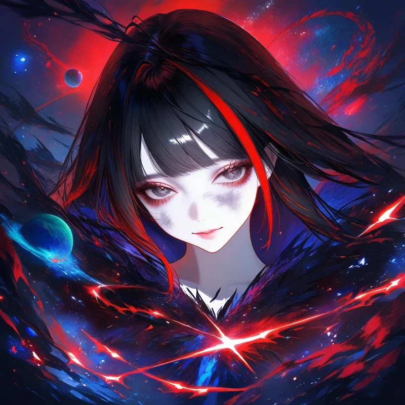 Fille Stellaire en Eclats Galactiques
