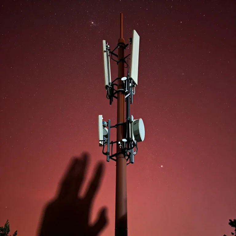 星空と電信柱と自分の手