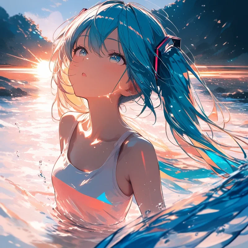 水浴び初音ミク