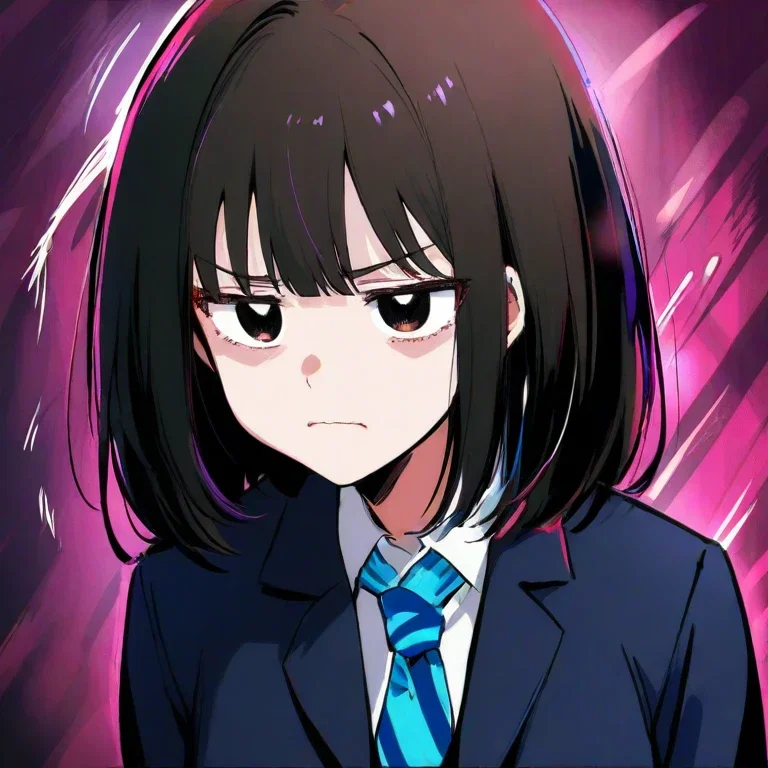 何かに怒ってる女の子1