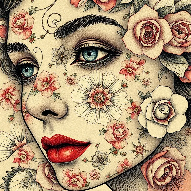 femme fleur