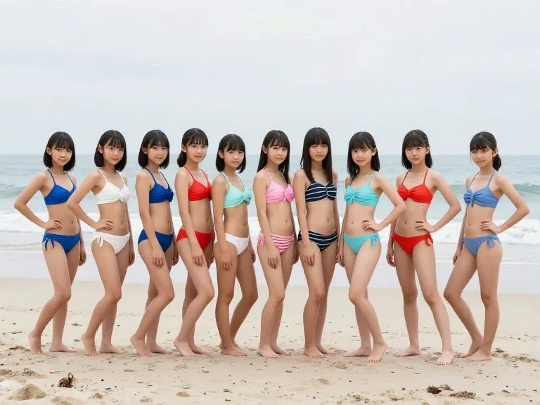 水着美女の集い