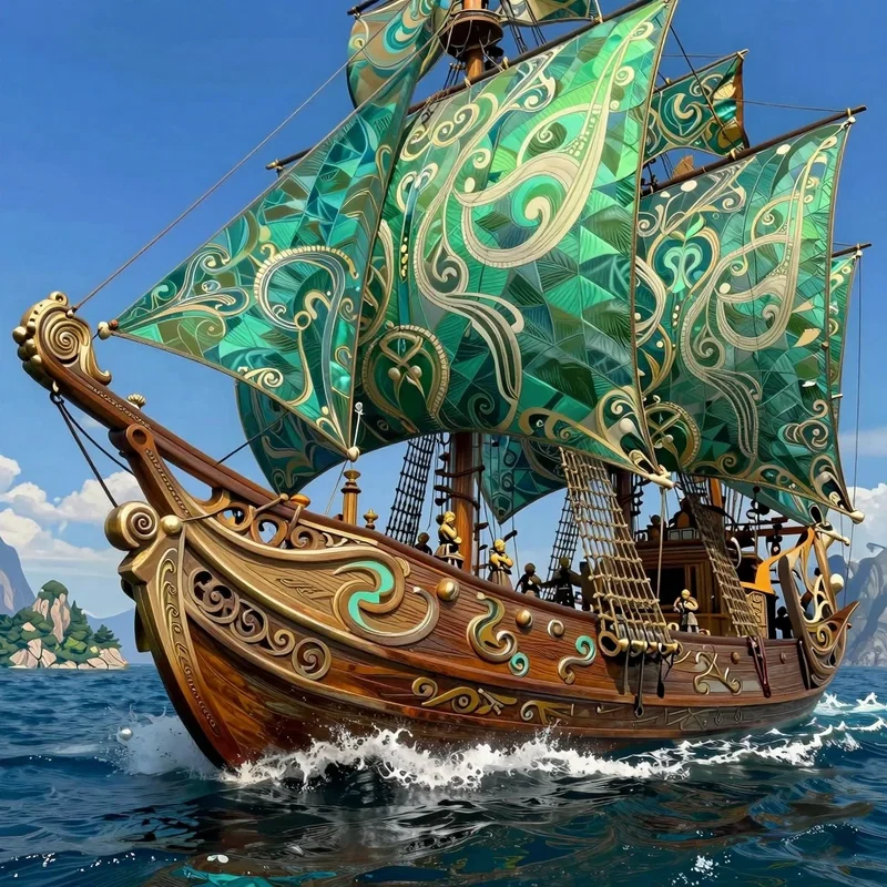 Navire Elfique Majestueux