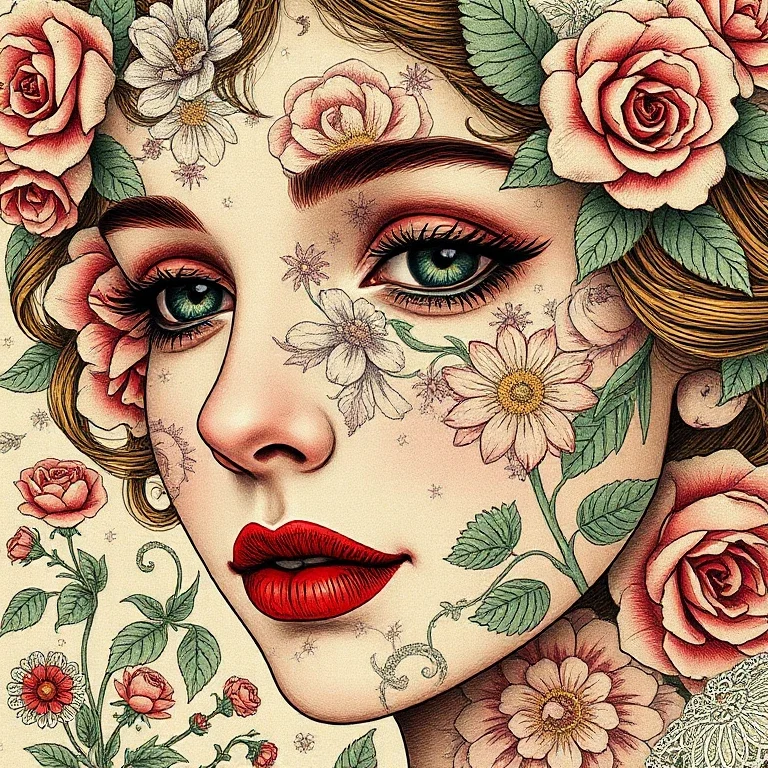 femme fleur