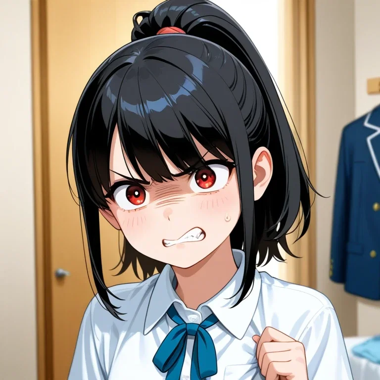 着替えを覗かれ怒る女の子3