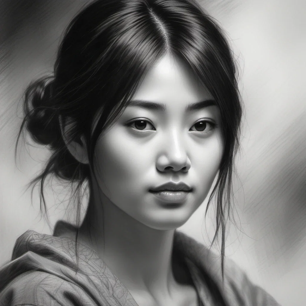 Portrait d'une Jeune Japonaise en Clair-Obscur