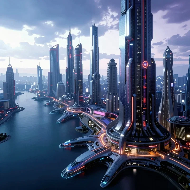 Métropole Céleste Cyberpunk