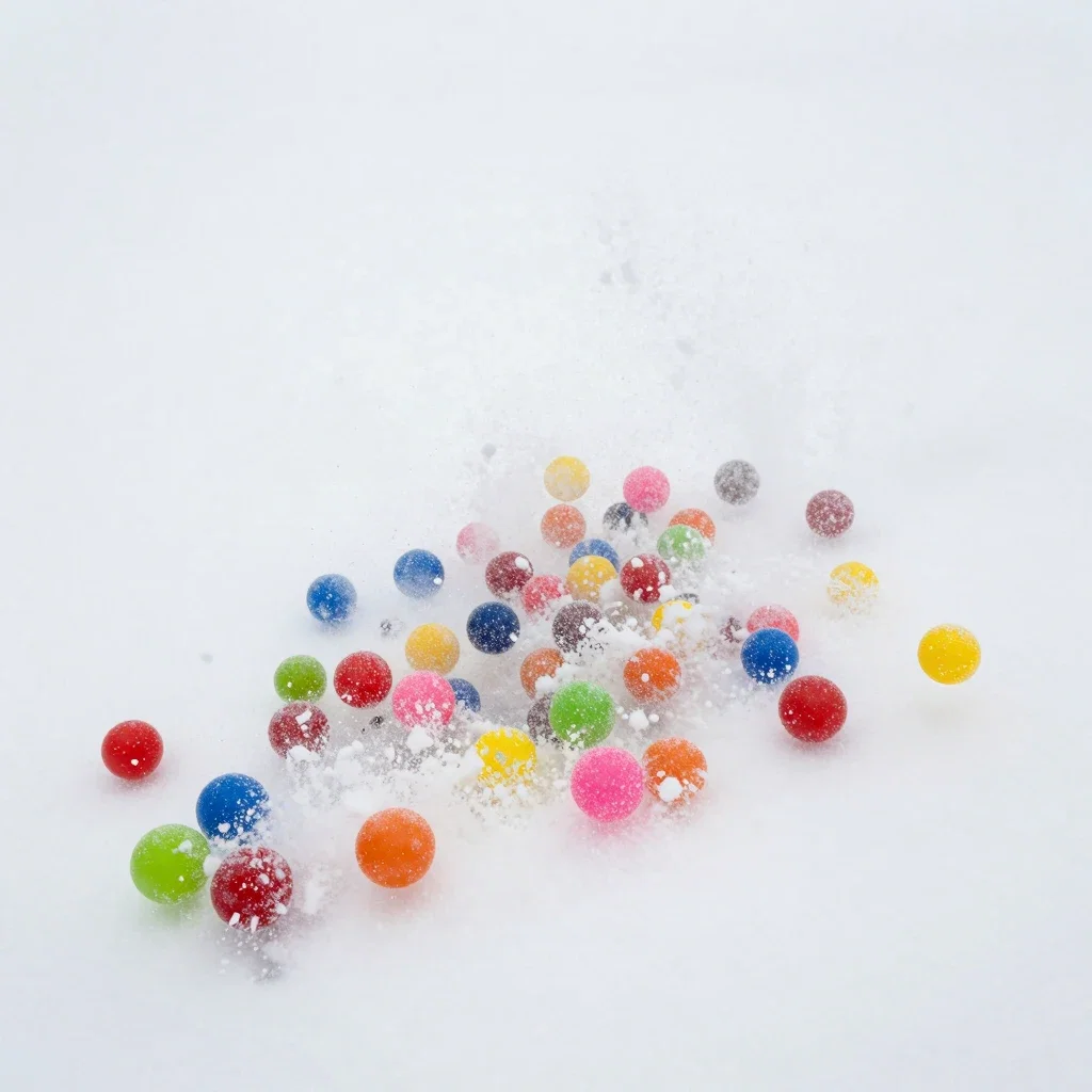 吹雪の中のスーパーボール