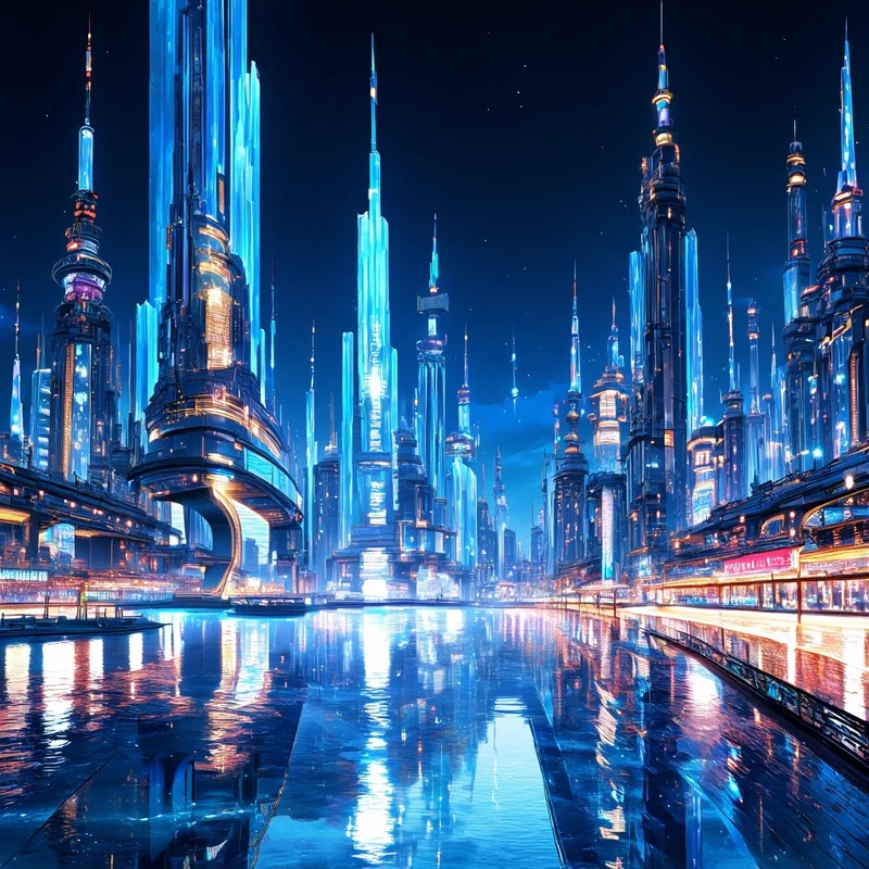 Ville Futuriste Lumineuse