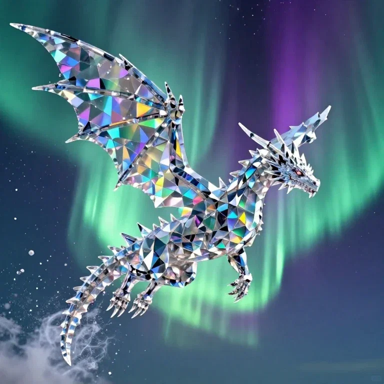 A crystal dragon