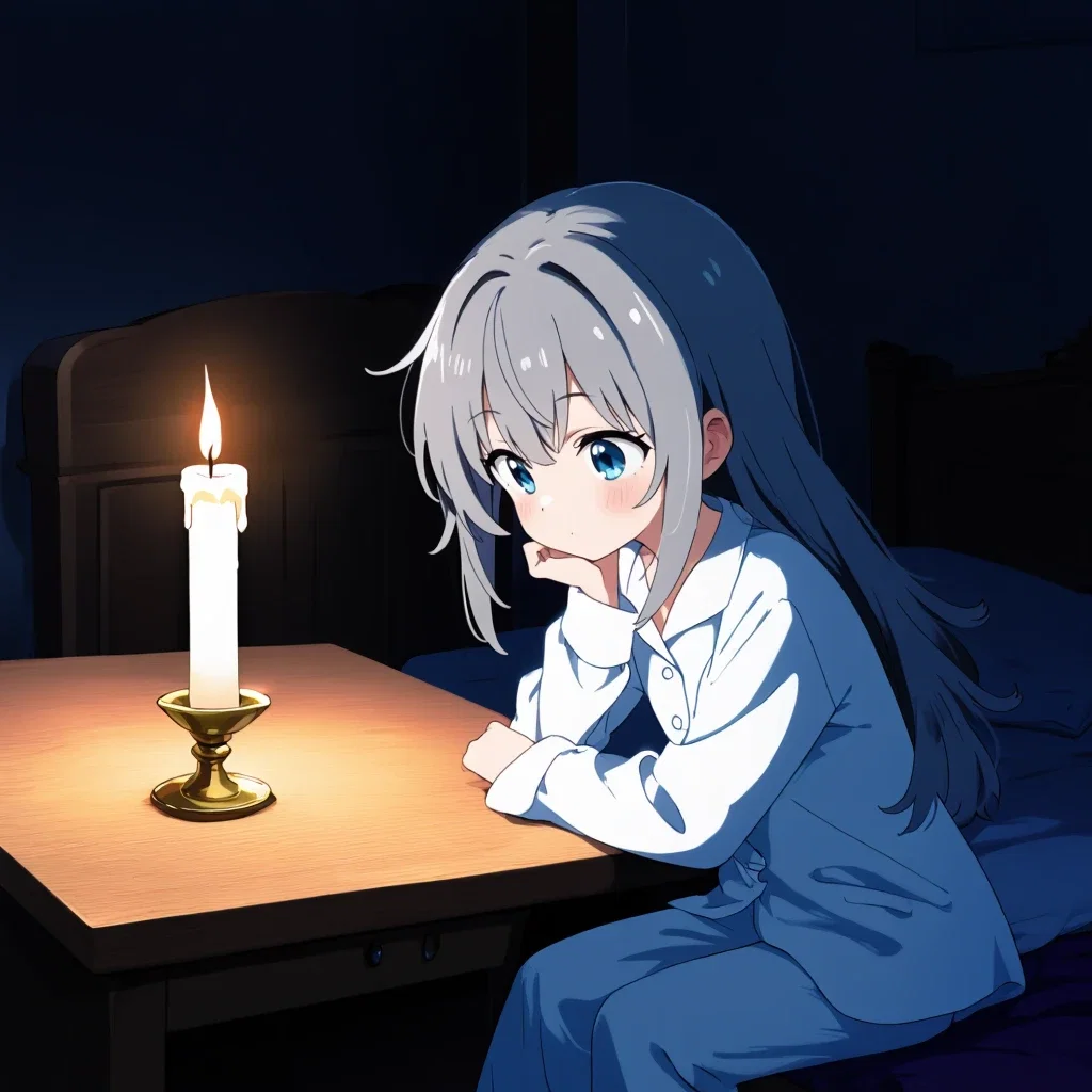 ろうそくと少女