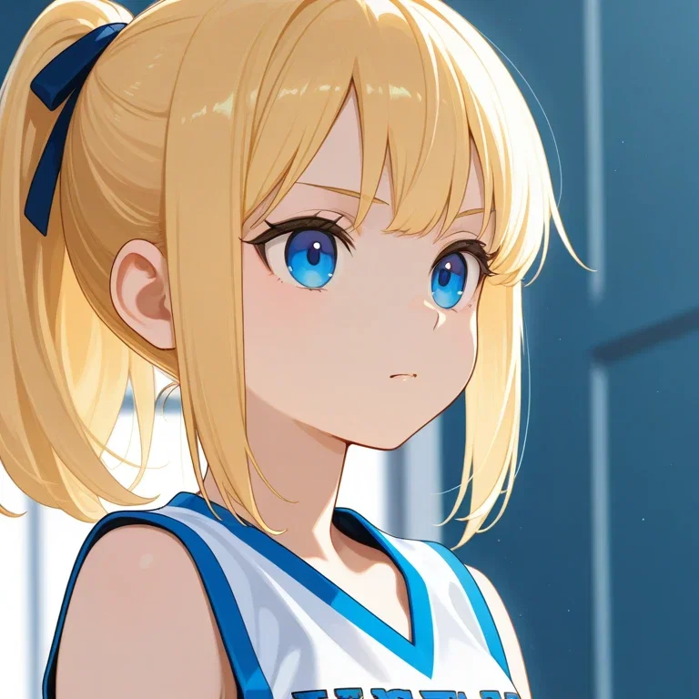 金髪女子中学生のバスケ部員