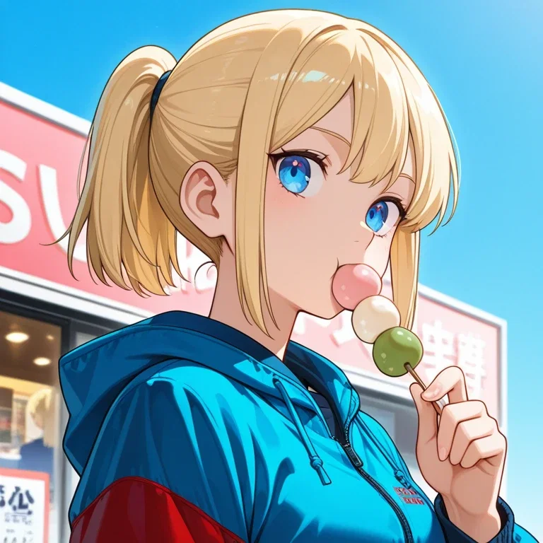 金髪女子の至福の一時