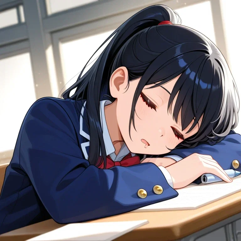 授業中に居眠り