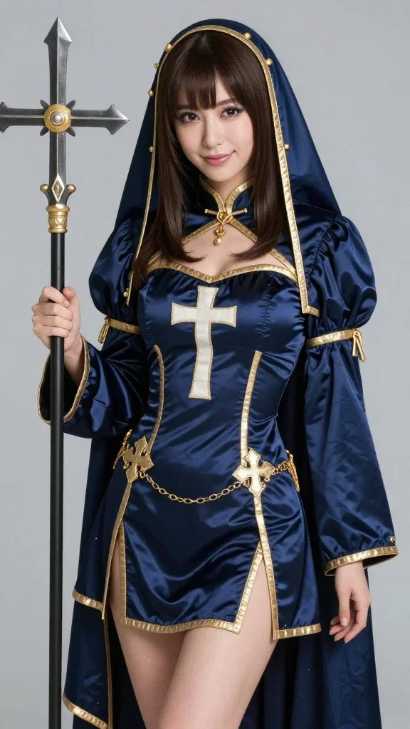 RPGの女性僧侶のコスプレ